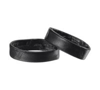 sourcing map PU Leather Loops Replacement Retaining Ring Keeper for 16mm Width Watch Band, Black 2 Pcs