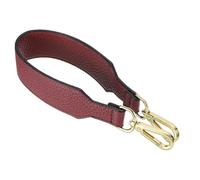 sourcing map PU Leather Purse Handles Replacement Short Strap Clutch Bag Handle with Clasp for Handbag Cross Body Wallet Briefcase, 41x3.6cm, Litchi Burgundy Gold Buckle