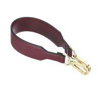 sourcing map PU Leather Purse Handles Replacement Short Strap Clutch Bag Handle with Clasp for Handbag Cross Body Wallet Briefcase, 41x3.6cm, Burgundy Gold Buckle