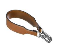 sourcing map PU Leather Purse Handles Replacement Short Strap Clutch Bag Handle with Clasp for Handbag Cross Body Wallet Briefcase, 41x3.6cm, Brown Black Buckle