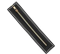 sourcing map PU Leather Zipper, 10.6"x2.3" Sewing Coil Bulk Zipper Frame Replacement for Crochet Handbag Purse Shoes Jeans DIY Craft Accessories, Black