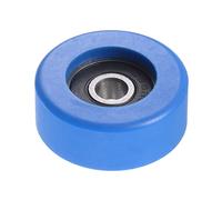 sourcing map PU Pulley Roller Bearing 6x30x12mm Polyurethane Coated Guide Wheel for Industrial, Blue