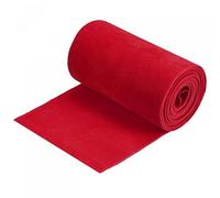 sourcing map PU Synthetic Leather, Soft Suede Faux Leather Sheet 160x10cm/5.25x0.33ft Bright Red for DIY Handicraft