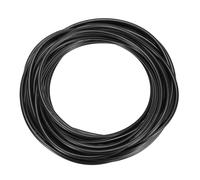 sourcing map PU Transmission Round Belt, 4mm Dia 32.8ft (10 Meter), Anti-static High Performance Polyurethane Belt for Drive Transmission (Smooth Surface, Black)