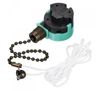 sourcing map Pull Chain Switch 3 Speed 4 Wire Replacement with Extension String for Ceiling Fan Lamp Light Green Bronze