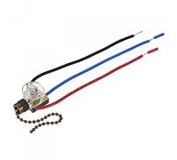 sourcing map Pull Chain Switch 3 Way 3-Wire Replacement ZE-110 for Ceiling Fan Lamp Light Clear Bronze