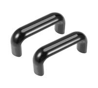 sourcing map Pulls Handle 90mm Hole Centers Black for Industrial Machine 2Pcs