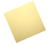 sourcing map Pure Brass Sheet, 8" x 8", 24 Gauge (0.5mm) Thickness, Metal Brass Plate with Gloves for Crafting, Modelers, Jewelry, Repairs, Electrical Repairs (Gold)