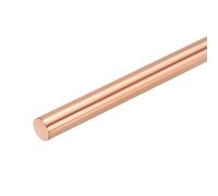 sourcing map Pure Copper Round Rod 10mm/0.39 Inch Diameter 200mm/8 Inch Length Solid Copper Rod Lathe Bar Stock for DIY Metal Craft Metal Working Hobbies