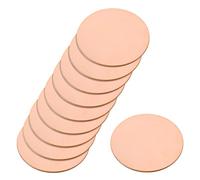 sourcing map Pure Copper Sheet, 10pcs 11/16" x 0.02" 24 Gauge T2 Copper Metal Round Plate for Crafts, Electrical Repairs