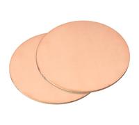 sourcing map Pure Copper Sheet, 2pcs 3" x 0.08" 12 Gauge T2 Copper Metal Round Plate for Crafts, Electrical Repairs