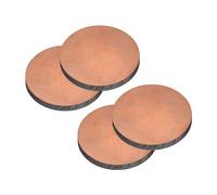 sourcing map Pure Copper Sheet, 4pcs 5/8" x 0.1" 10 Gauge T2 Copper Metal Round Plate for Crafts, Electrical Repairs