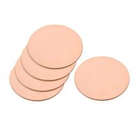 sourcing map Pure Copper Sheet, 5pcs 2" x 0.02" 24 Gauge T2 Copper Metal Round Plate for Crafts, Electrical Repairs