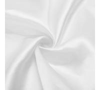sourcing map Pure White Satin Fabric by the Yard, 5.5 Yards 59" Wide Silky Soft Cloth Fabrics for Bridal Dress Wedding Decorations DIY Crafts Sewing Napkins