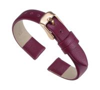 sourcing map Purple Genuine Leather Band 14mm Watch Strap for Men Women