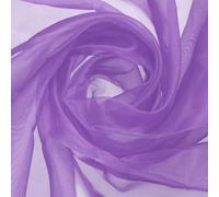 Sourcing Map Purple Organza Fabric, 60" x 1 Yard, Polyester, Solid, Crystal Sheer Silky, Wedding Party Decoration