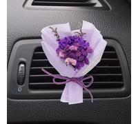 sourcing map Purple Small Bouquet Car Air Freshener Vent Clips, Mini Decorative Rose Bouquet with Fragrance Diffuser for Women, Automotive Air Freshener Decoration, Style 3