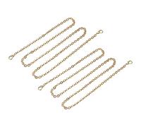 sourcing map Purse Chain Strap, 2Pcs 47"x0.22" Flat Chain Strap Handbag Chains Accessories Purse Straps Shoulder Cross Body Replacement Strap, Gold Tone