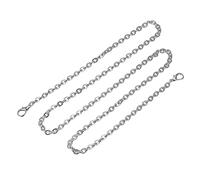 sourcing map Purse Chain Strap, 43"x0.22" Flat Chain Strap Handbag Chains Accessories Purse Straps Shoulder Cross Body Replacement Strap, Silver Tone