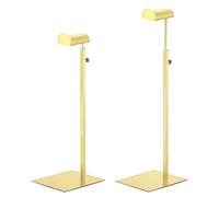 sourcing map Purse Display Stand, 2Pcs - Stainless Steel Purse Hanger, Height Adjustable Purse Rack, Single Hook Handbag Rack for Boutique Store (Gold)