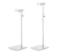 sourcing map Purse Display Stand, 2Pcs - Stainless Steel Purse Hanger, Height Adjustable Purse Rack, Single Hook Handbag Rack for Boutique Store (Silver)