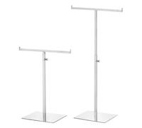 sourcing map Purse Display Stand T Shaped Metal 2 Pack Adjustable Handbag Rack Double Hook Holder Necklace Organizer for Home Boutique Store - Silver