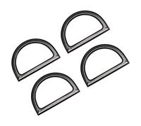 sourcing map Purse Handles, 120mm 4Pcs Plastic D Shape Handbag Handle Replacement Accessories for Purse Making DIY Handmade Beach Bag Straw Bag, Black
