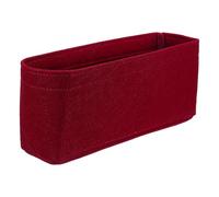 sourcing map Purse Organizer Insert, Felt Portable Handbag Shaper Multiple Compartments Liner Pouch for Handbag Purse Tote Bag, 9.5" x 2.4" x 4.3", Burgundy