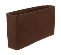 sourcing map Purse Organizer Insert, Felt Portable Handbag Shaper Multiple Compartments Liner Pouch for Handbag Purse Tote Bag, 10.6" x 2.2" x 6", Coffee
