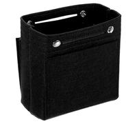 sourcing map Purse Organizer Insert, Portable Felt Organizer Bags with Snap Multiple Compartments Purse Liner for Domed Satchel, Tote Bag, Handbag Shaper (7" x 4" x 6.3", Black)