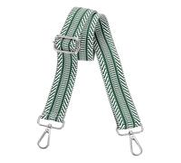 sourcing map Purse Straps Replacement Crossbody, 1.5 Inch Wide Shoulder Bag Strap Adjustable Canvas Straps for Handbag Wallet Clutch Bags with Silver Buckle, Stripe Light Green