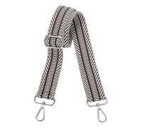 sourcing map Purse Straps Replacement Crossbody, 1.5 Inch Wide Shoulder Bag Strap Adjustable Canvas Straps for Handbag Wallet Clutch Bags with Silver Buckle, Stripe Gray-Brown
