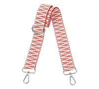 sourcing map Purse Straps Replacement Crossbody, 1.5 Inch Wide Shoulder Bag Strap Adjustable Canvas Straps for Handbag Wallet Clutch Bags with Silver Buckle, Light Red