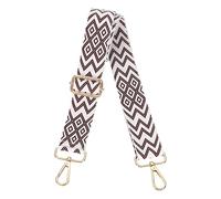 sourcing map Purse Straps Replacement Crossbody, 1.5 Inch Wide Shoulder Bag Strap Adjustable Canvas Straps for Handbag Wallet Clutch Bags with Light Gold Buckle, Dark Red Geometrical