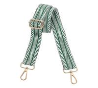 sourcing map Purse Straps Replacement Crossbody, 1.5 Inch Wide Shoulder Bag Strap Adjustable Canvas Straps for Handbag Wallet Clutch Bags with Light Gold Buckle, Stripe Light Green