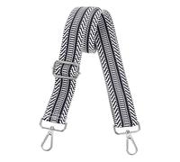 sourcing map Purse Straps Replacement Crossbody, 1.5 Inch Wide Shoulder Bag Strap Adjustable Canvas Straps for Handbag Wallet Clutch Bags with Silver Buckle, Stripe Dark Blue