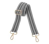 sourcing map Purse Straps Replacement Crossbody, 1.5 Inch Wide Shoulder Bag Strap Adjustable Canvas Straps for Handbag Wallet Clutch Bags with Light Gold Buckle, Stripe Black