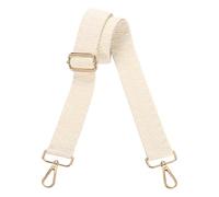 sourcing map Purse Straps Replacement Crossbody, 1.5 Inch Wide Shoulder Bag Strap Adjustable Canvas Straps for Handbag Wallet Clutch Bags with Light Gold Buckle, White