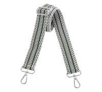 sourcing map Purse Straps Replacement Crossbody, 1.5 Inch Wide Shoulder Bag Strap Adjustable Canvas Straps for Handbag Wallet Clutch Bags with Silver Buckle, Stripe Dark Green