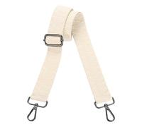 sourcing map Purse Straps Replacement Crossbody, 1.5 Inch Wide Shoulder Bag Strap Adjustable Canvas Straps for Handbag Wallet Clutch Bags with Black Buckle, White