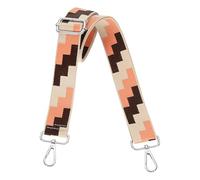 sourcing map Purse Straps Replacement Crossbody, 1.5 Inch Wide Shoulder Bag Strap Adjustable Canvas Straps for Handbag Wallet Clutch Bags with Silver Buckle, Khaki Blocks