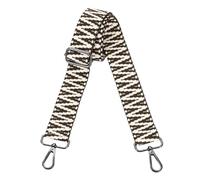 sourcing map Purse Straps Replacement Crossbody, 1.5 Inch Wide Shoulder Bag Strap Adjustable Canvas Straps for Handbag Wallet Clutch Bags with Black Buckle, Black-Beige