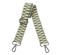 sourcing map Purse Straps Replacement Crossbody, 1.5 Inch Wide Shoulder Bag Strap Adjustable Canvas Straps for Handbag Wallet Clutch Bags with Black Buckle, Green-White