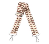 sourcing map Purse Straps Replacement Crossbody, 1.5 Inch Wide Shoulder Bag Strap Adjustable Canvas Straps for Handbag Wallet Clutch Bags with Silver Buckle, Red-Beige