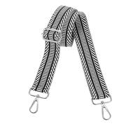 sourcing map Purse Straps Replacement Crossbody, 1.5 Inch Wide Shoulder Bag Strap Adjustable Canvas Straps for Handbag Wallet Clutch Bags with Silver Buckle, Stripe Black