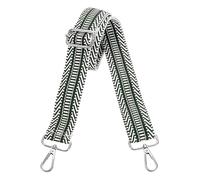 sourcing map Purse Straps Replacement Crossbody, 1.5 Inch Wide Shoulder Bag Strap Adjustable Canvas Straps for Handbag Wallet Clutch Bags with Silver Buckle, Stripe Green