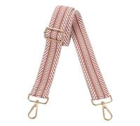 sourcing map Purse Straps Replacement Crossbody, 1.5 Inch Wide Shoulder Bag Strap Adjustable Canvas Straps for Handbag Wallet Clutch Bags with Light Gold Buckle, Stripe Light Red