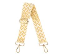 sourcing map Purse Straps Replacement Crossbody, 1.5 Inch Wide Shoulder Bag Strap Adjustable Canvas Straps for Handbag Wallet Clutch Bags with Light Gold Buckle, Gold Geometrical