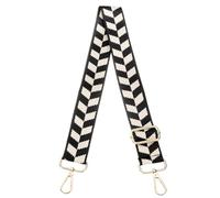 sourcing map Purse Straps Replacement Crossbody, 51 Inch Wide Shoulder Bag Strap Adjustable Canvas Straps for Handbag Wallet Clutch Crossbody Bags, Black Beige