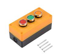sourcing map Push Button Switch Box Momentary NO NC Red Green Yellow Switches 415V 10A